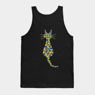 Autism Awareness For Cat Lovers Tank Top